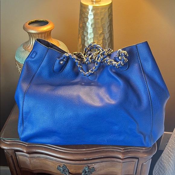 Marc New York Cobalt Blue Tote with Chain Details - Picture 3 of 13